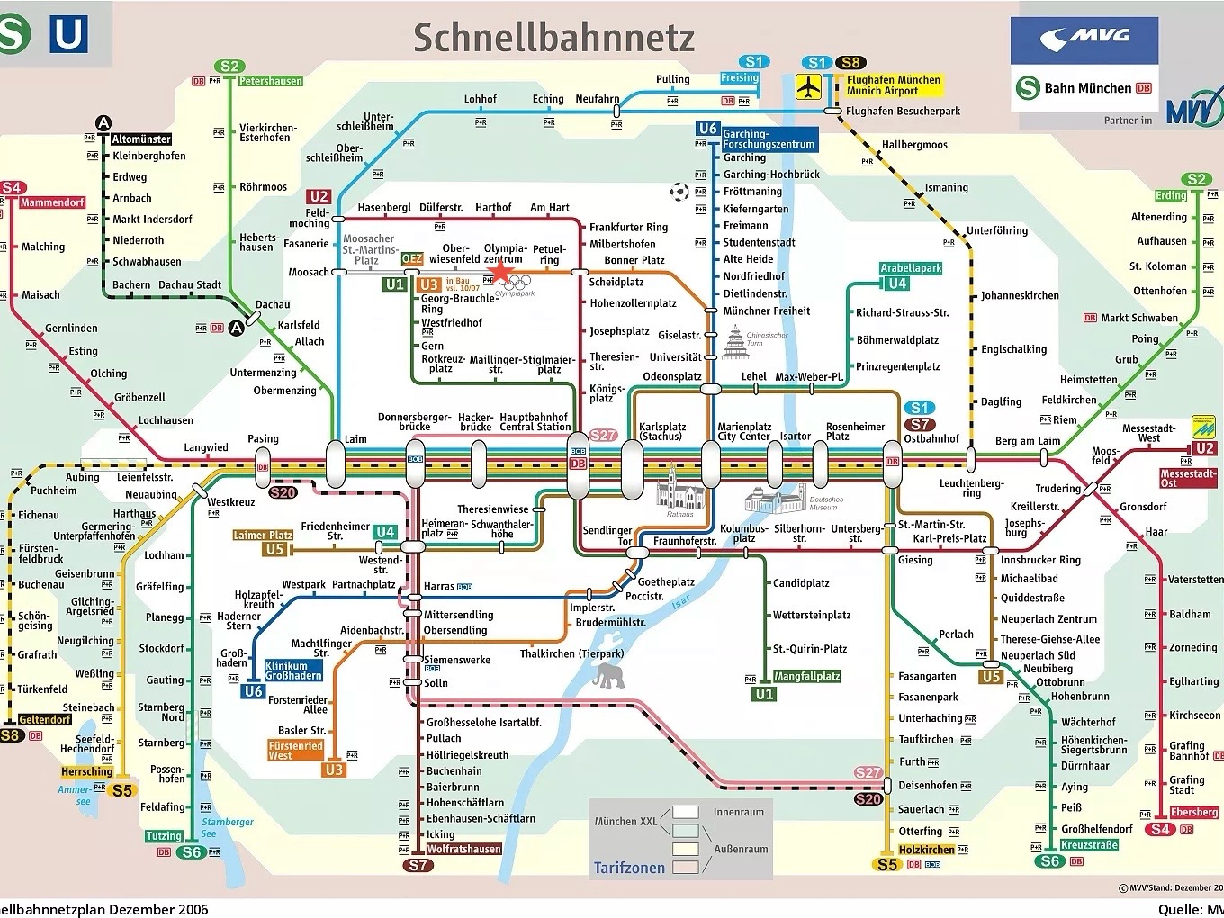ÖPNV Plan, SBahn, UBahn, Plan, mit standortstern